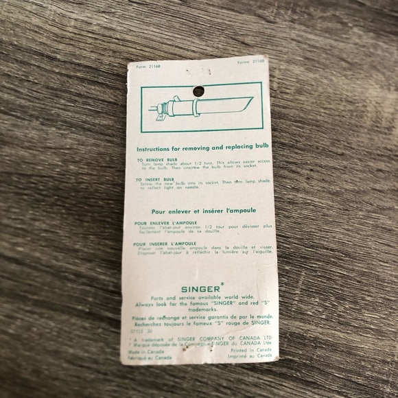 Vtg NOS Singer Sewing Machine Light Bulb - Picture 5 of 8